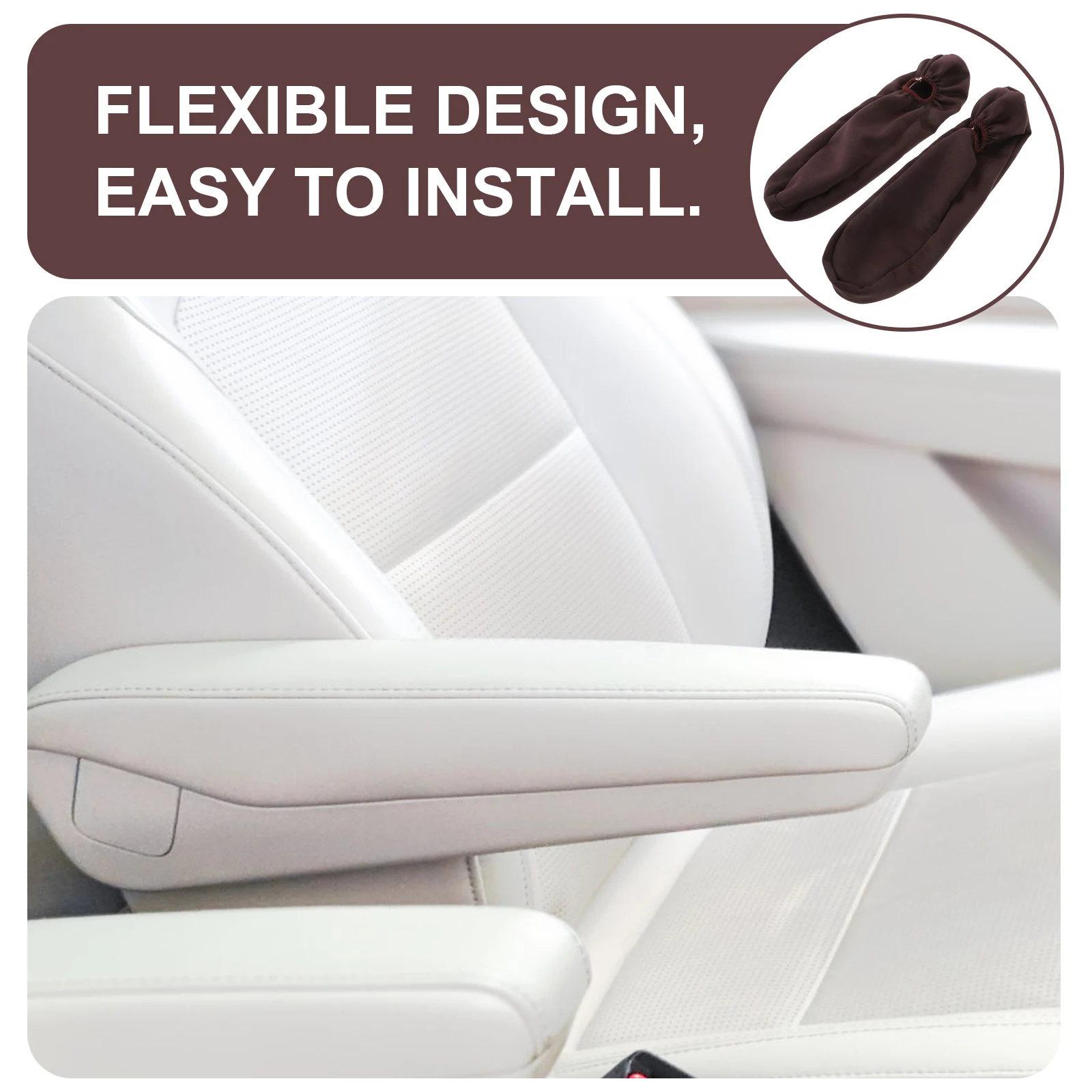 

1 Pair Car Cover Universal Fit Soft Elastic Cloth Durable Seat Sleeve Protector Comfortable Pads Interior Decoration Seat