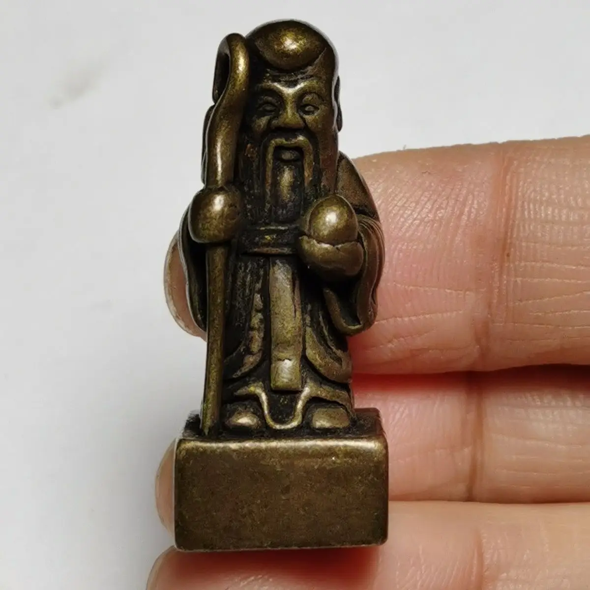 God of longevity Seal Stamp Statue Sculpture Figurines Home Garden Decoration Statues