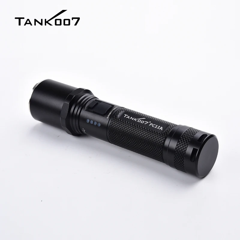 TANK007 PC11A Rechargeable LED Flashlight 18650 Battery Durable Waterproof Outdoor Camping Searching Torch Powerful Light