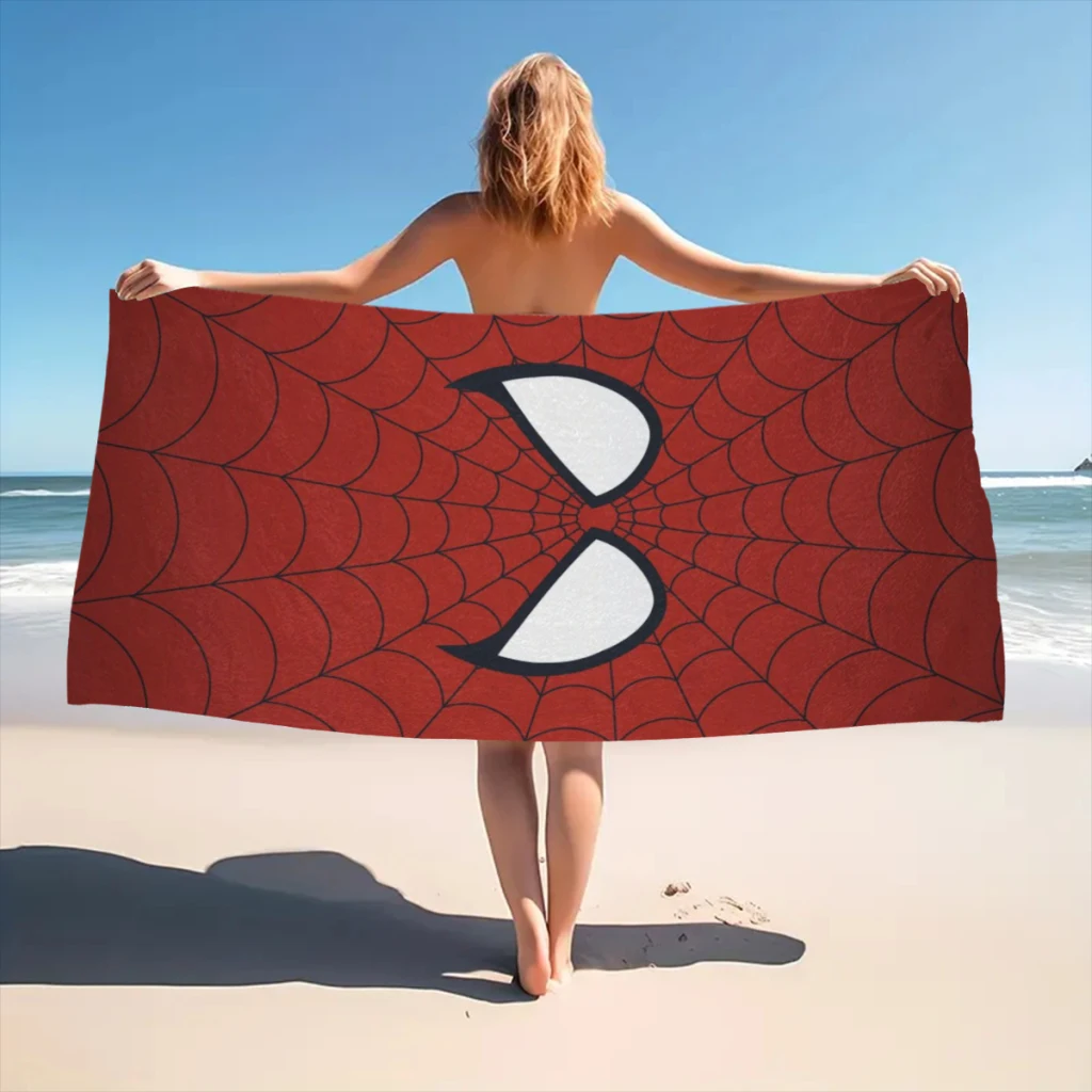 Spider Man Beach Towel  Poncho Bathing Towels Cover-ups Quick Dry Sand Free Yoga Spa Gym Pool