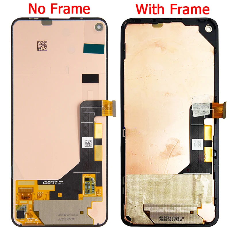 Imagem -02 - Painel do Digitalizador do Tela Táctil do Lcd Exposição com Quadro Google Pixel 5a 5g G1f8f G4s1m 634 Peças do