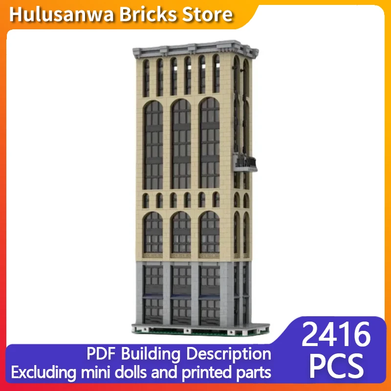 City Street View Model MOC Building Bricks New York Highrise Office Modular Technology Gifts Holiday Assemble Children Toys Suit