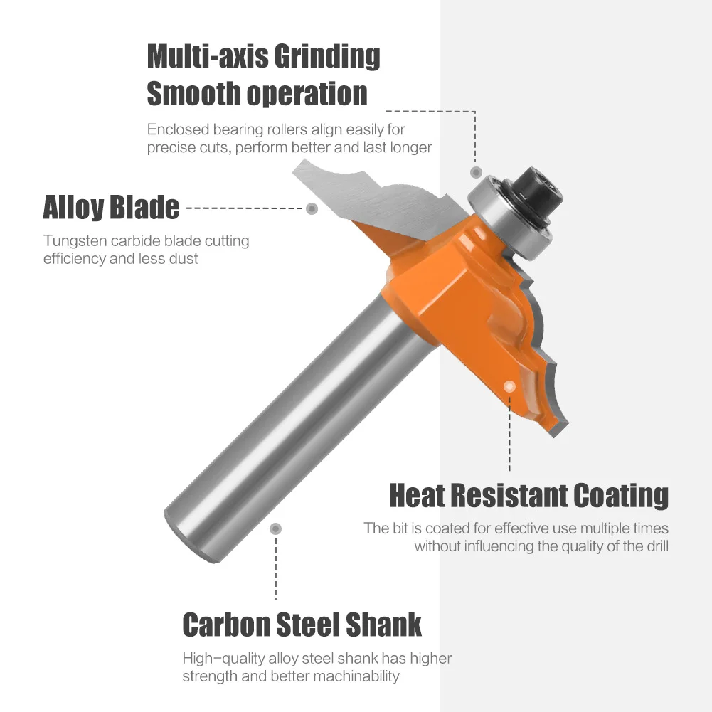 Table Edge Router Bit - French Baroque 8mm Shank Line มีดเครื่องตัดไม้เครื่องตัดเดือยสําหรับงานไม้เครื่องมือ