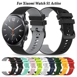 22mm Watchband For Xiaomi Mi Watch S1 Active Strap /Watch Color 2 Pro S3 S2 S1 Pro Wristband Belt Bracelet Silicone Strap correa