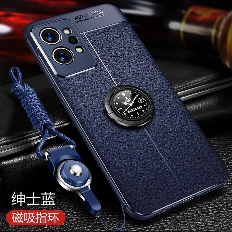 Magnetisch Hoesje Voor Realme Gt2 Pro Gt Neo 2 3T Houder Ring Telefoonhoes Luxe Tpu Zachte Siliconen Protectio Coque Schokbestendige Bumper