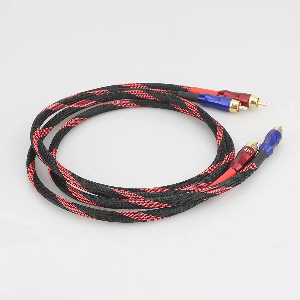 Pair Audiocrast A53 +XW50 HI-End Pure copper RCA To RCA Audio Cable 2RCA Interconnect cable HIFI