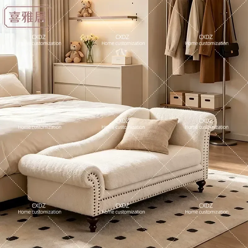 American retro concubine chair bedroom seat single collapse study concubine couch single sofa recliner at