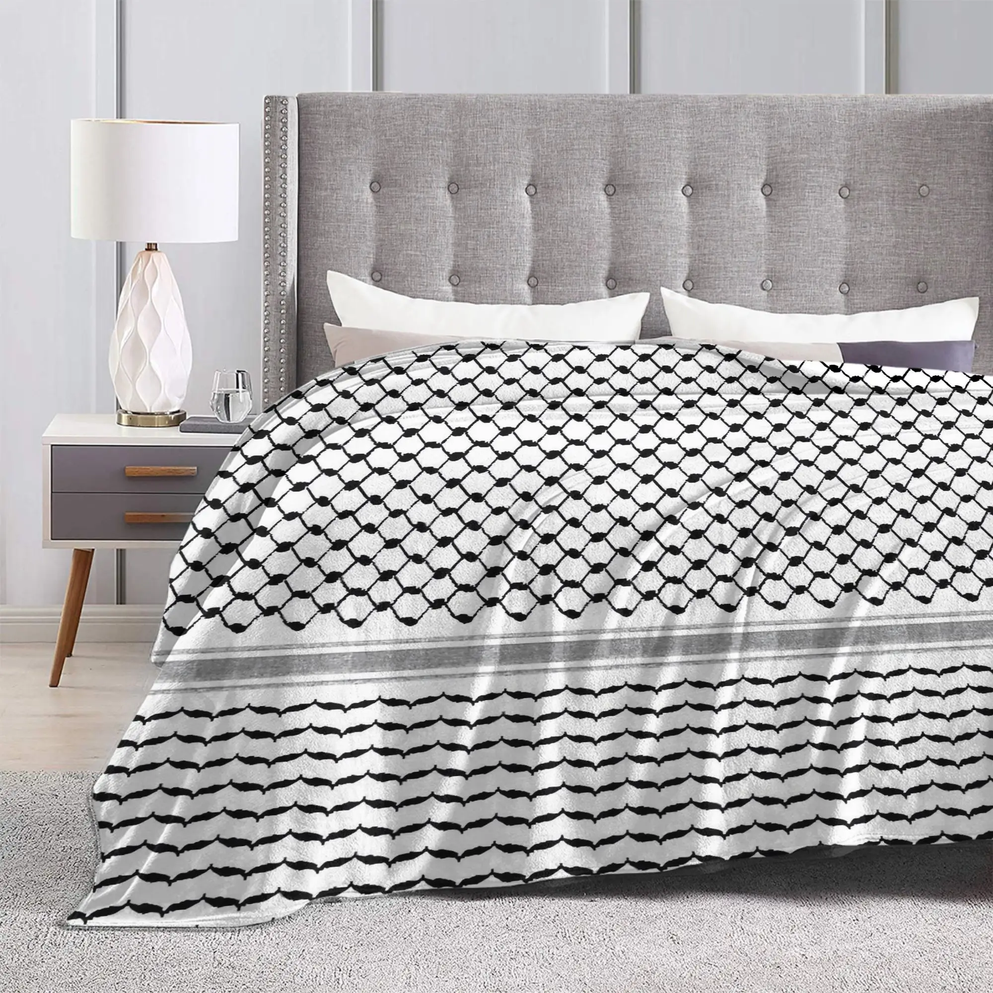 فلسطين كوفية بطانية سوبر لينة مريحة أفخم الفراش يلقي للطلاب في الهواء الطلق الفانيلا المفرش غطاء السرير