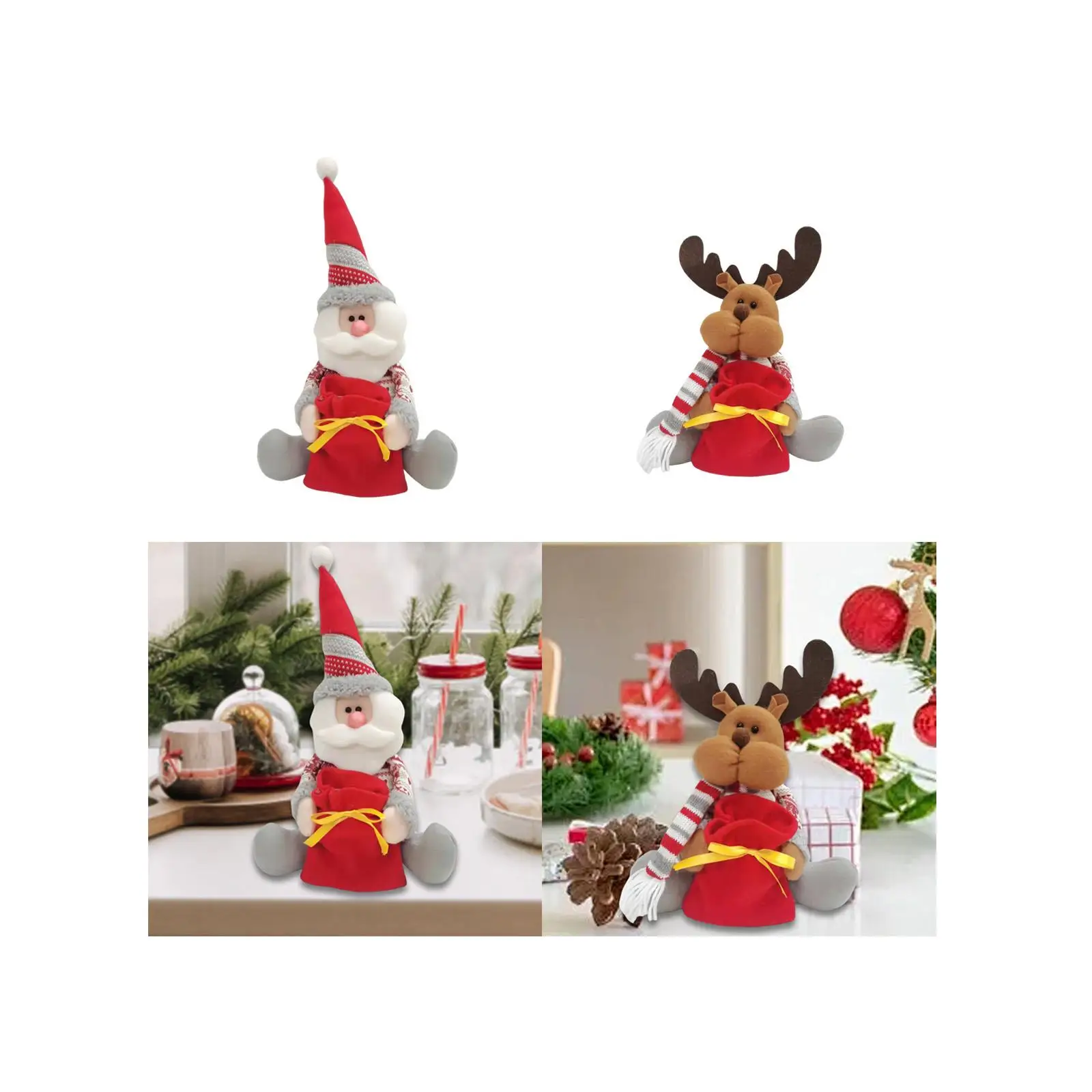 Christmas Figurine Comfortable Home Decoration for Dorm Tabletop Cupboard