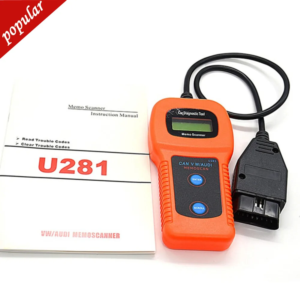 

OBD II 2 CAN U281 Car Code Reader Scanner Memo Diagnostic Tool Memoscan Seat CAN-BUS OBD2 Diagnostic Scanner For AUDI VW Passat