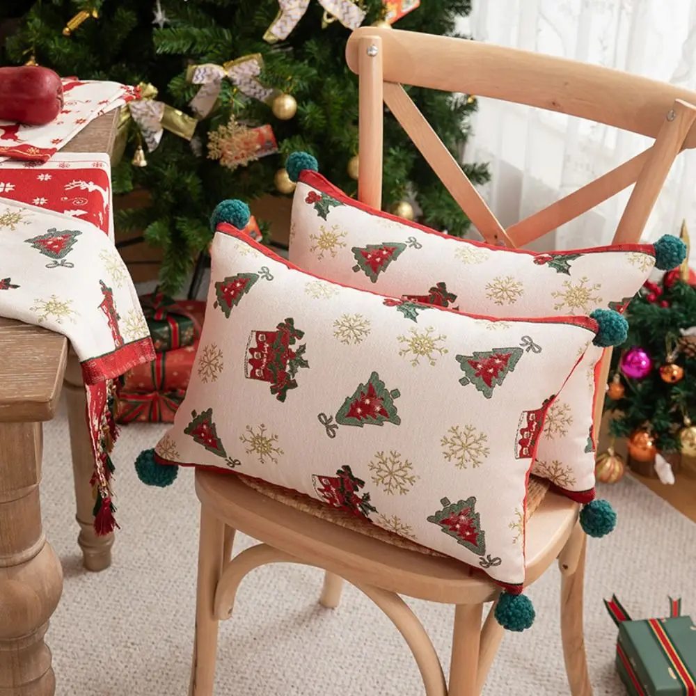 30*50cm Christmas Pillow Cover Comfortable Soft Christmas Tree Cushion Cover Decorative without Pillow Core Sofa Cushion Covers