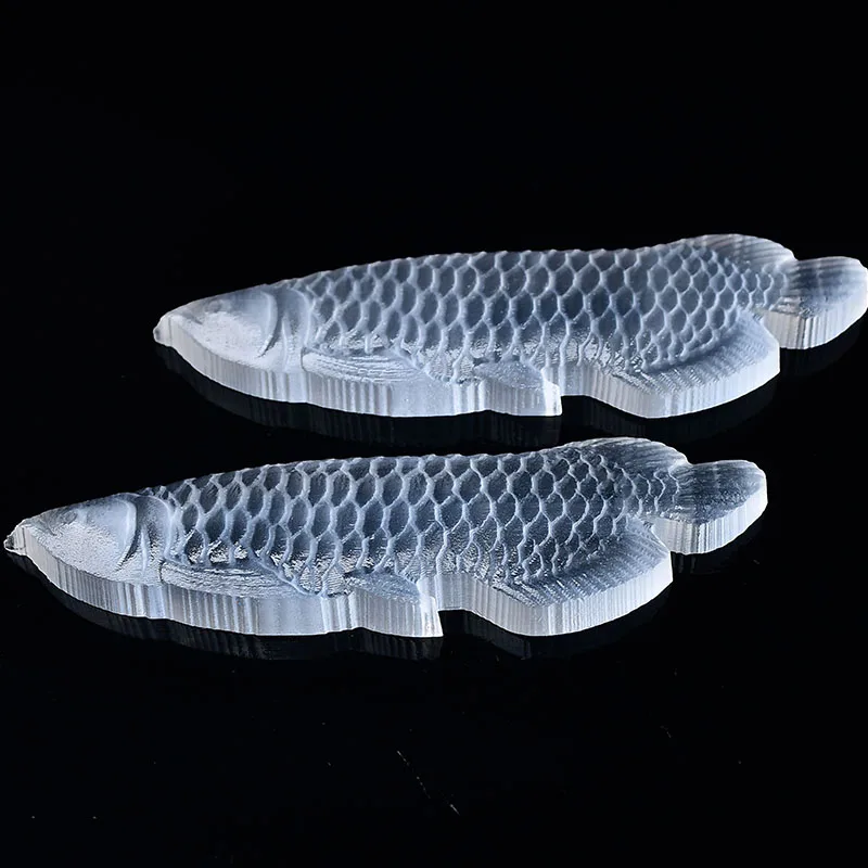 

1PC Natural Selenite Gold Arowana Chakra Quartz Healing Crystal Carving Fish shape Stone White Gypsum Ornaments Collection Gifts