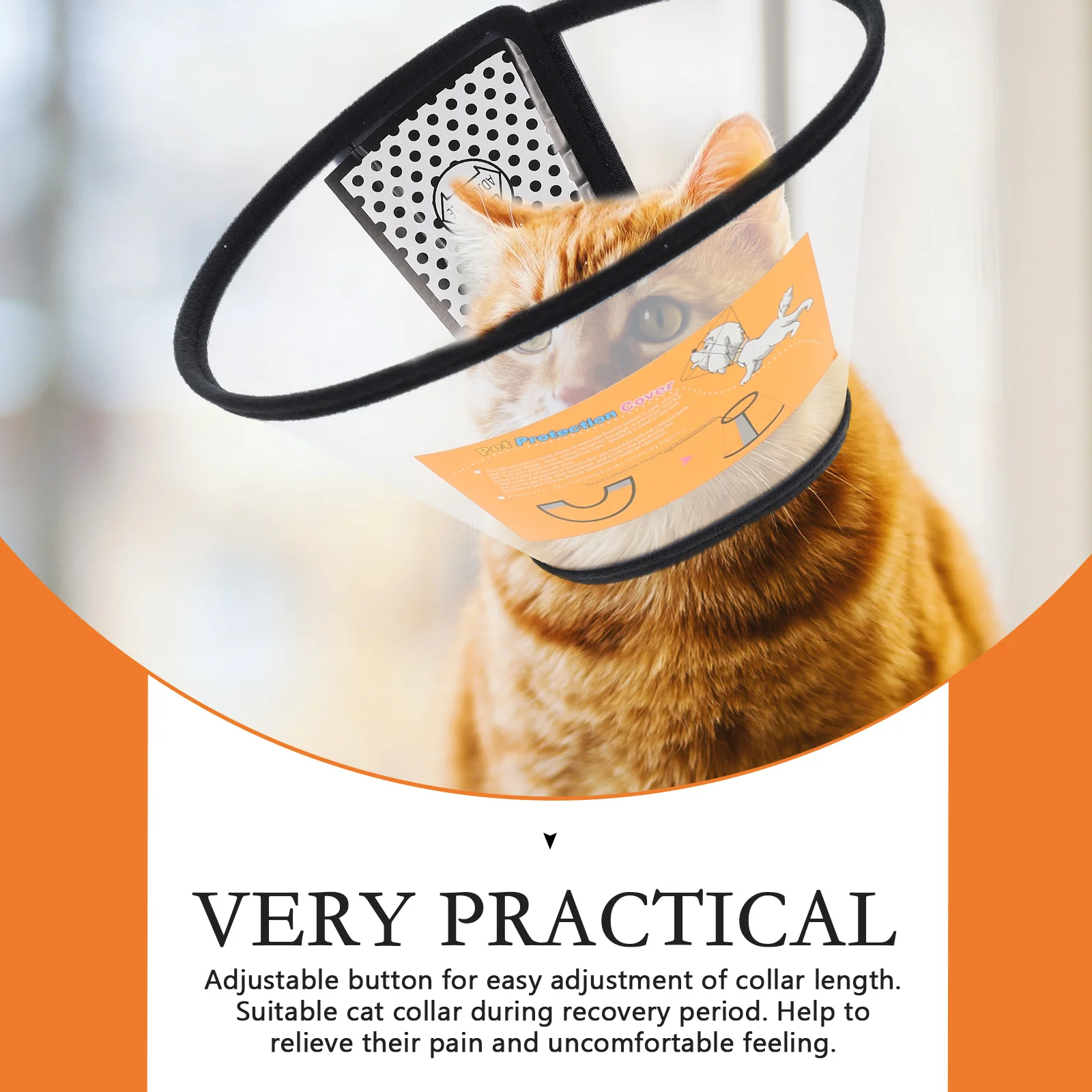 

2pcs Pet Recovery Collar Cat Dog Soft Elizabethan Cone Wound Protection Comfortable Healing PP Protective Dog Accessories After