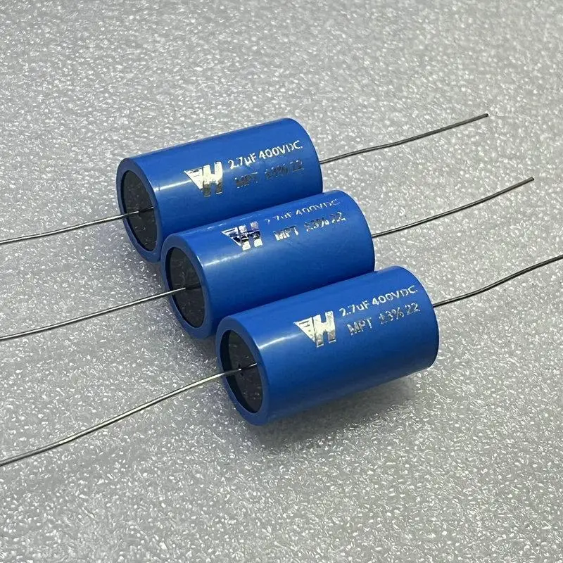 5PCS/LOT Copper Feet MPT 2.7UF 2.7J 400V 275J 3% Acoustic Axial Transcore Electrodeless Film Capacitor