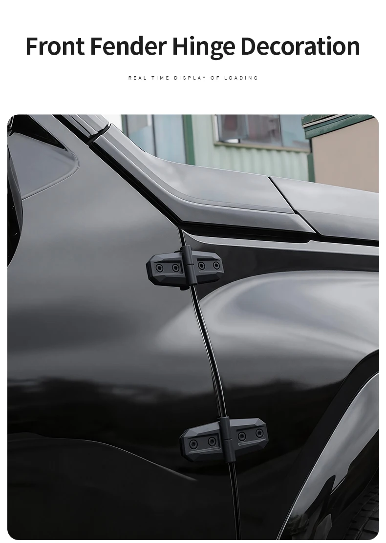 Universelle ABS-Offroad-Auto-Außenscharnierverkleidung, einfache Installation für SUV, Pickup, Limousine, Außenstyling und Außenzubehör – Detail 13