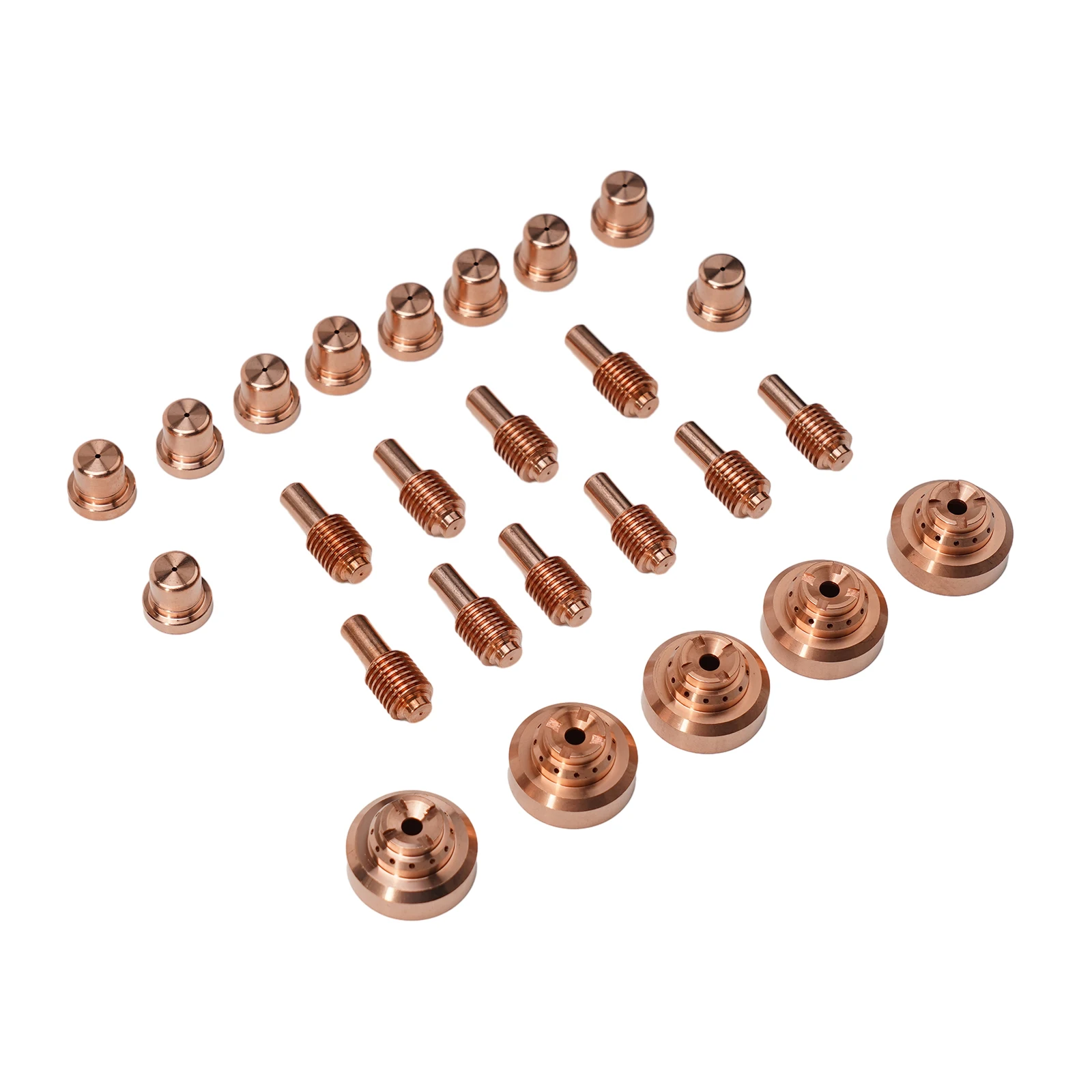 

25pcs Plasma Cutting Electrodes Nozzles ICE-40C/40T/50/55C Plasma Torch 192047 192051 192053 Electrode Tips 55A Protective Cap