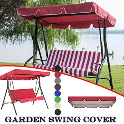 Summer Garden Swing Canopy Top Cover Waterproof Outdoor Swing Chair Hammock Roof Canopy Replacement Swing Chair Awning