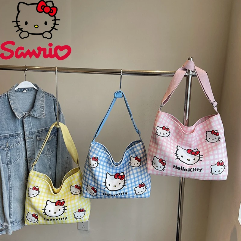 

Hello Kitty New Women's Handbag Fashion High Quality Women's Postman Bag Cartoon Versatile Large Capacity Girls' Crossbody Bag