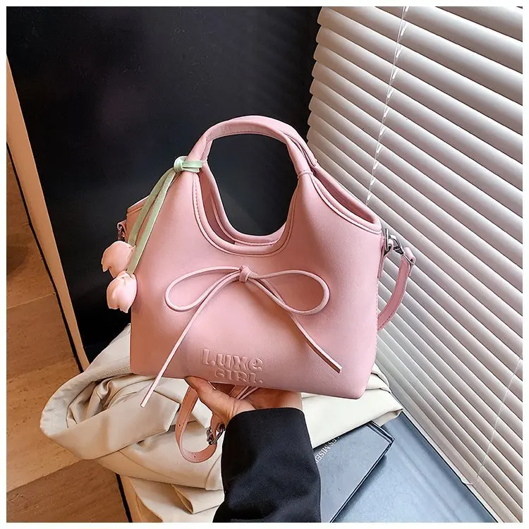 

2025 Korean Style Bucket Bag - Premium Leather Shoulder Purse for Women, Trendy Crossbody Work Bag & Minimalist Handbag