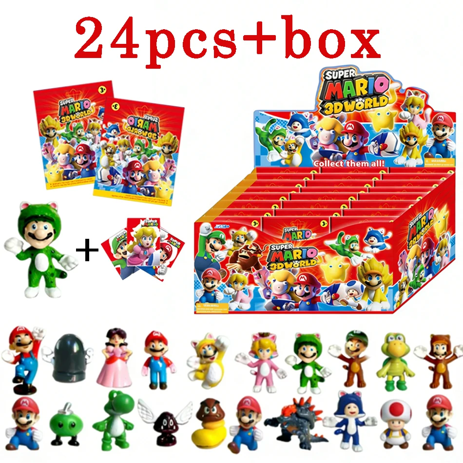

Hot 2-24 pcs Figuras De Super Mario De Anime Colección De Juguetes En Miniatura De PVC Regalo De Cumpleaños Y Navidad In Stock