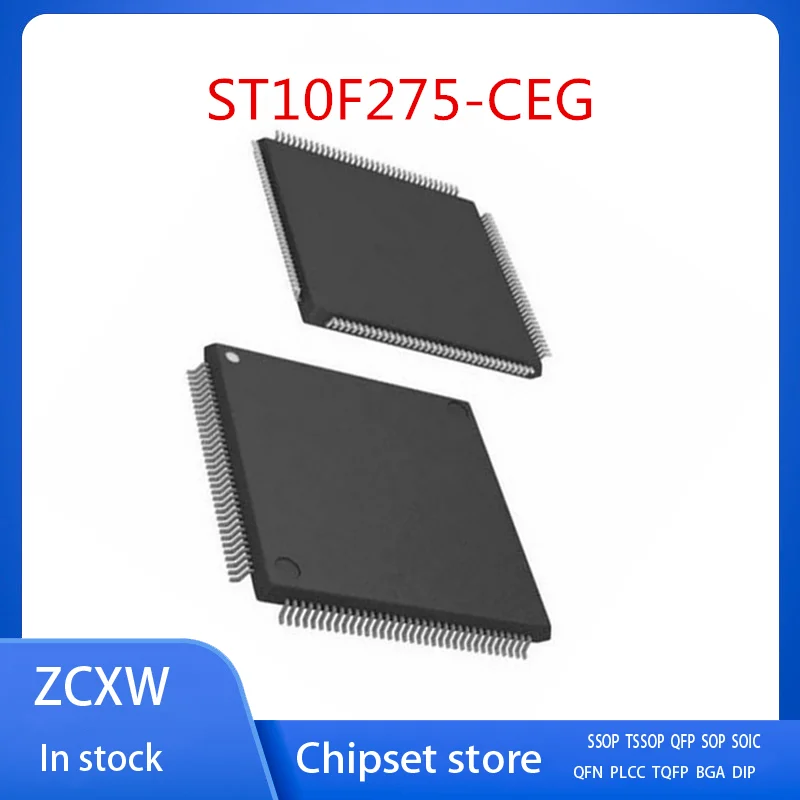 2 adet/grup yeni ST10F275-CEG ST10F275CEG 20X20X1.4MM TQFP-144 ST10F275 CEG 30X30X4MM QFP-144