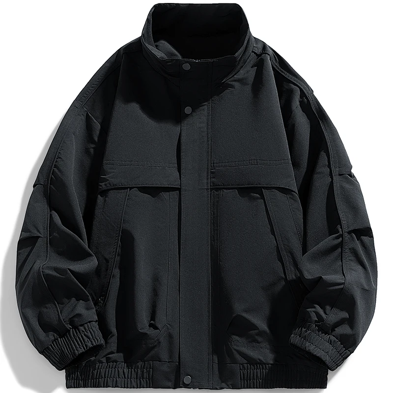 

Мужская повседневная куртка в американском стиле, демисезонная, больших размеров, ветрозащитная, с длинными рукавами, воротником-стойкой, универсальная, из полиэстера
