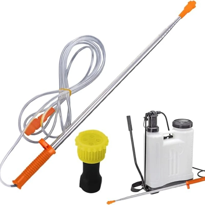 2.6m Stainless Steel Telescopic Spray Rod, Extension Tube for Garden Pesticide Sprayer & Irrigation Nozzle Accessories