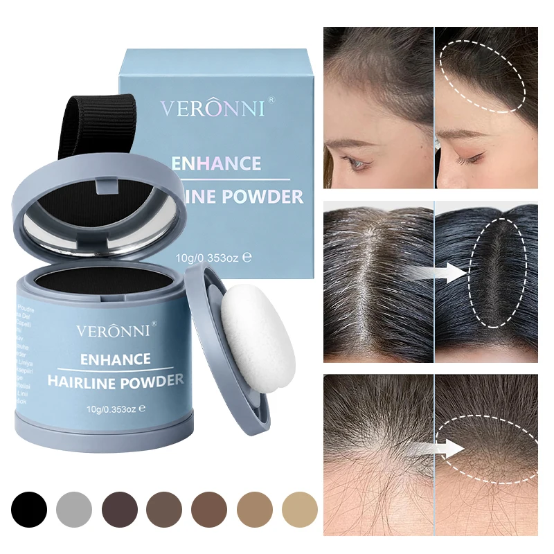 Hairline Powder 10g Large‑Capacity,High Coverage Hair Shadow Powder For Filling Hairline Hair Gap Cover Grey Hair Hair Volume