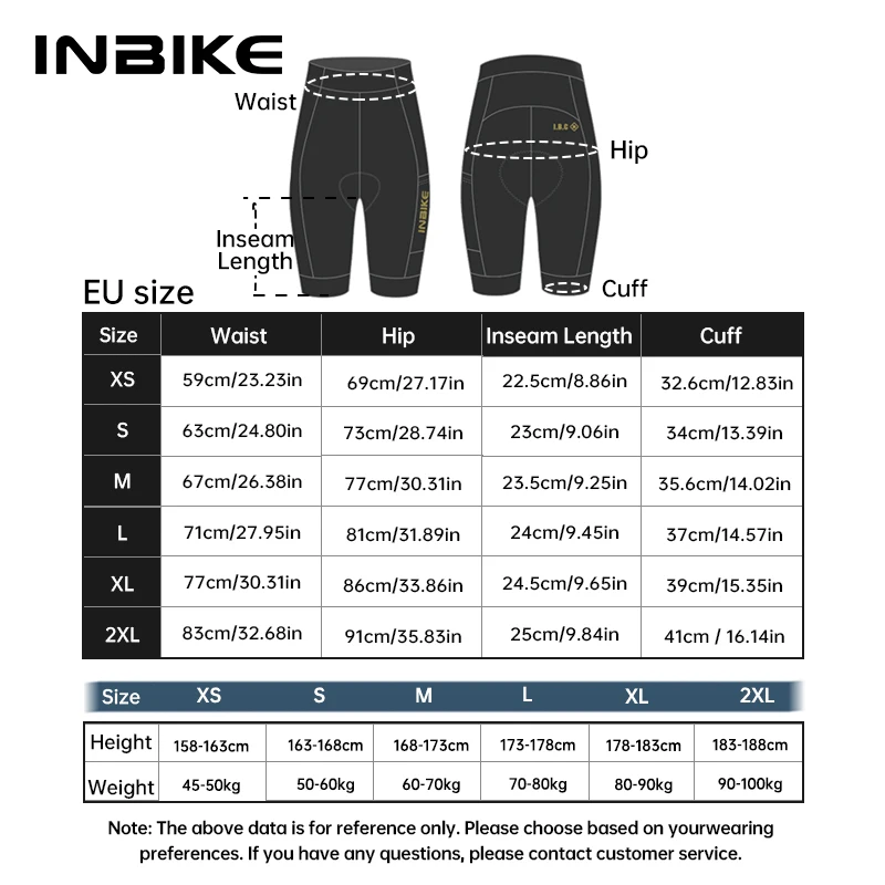 INBIKE Men's Cycling Shorts Bike Shorts Cycling Duration 6 Hour Padded Road Bike Biking Pants Bicycle Tights With Side Pockets - Image 6