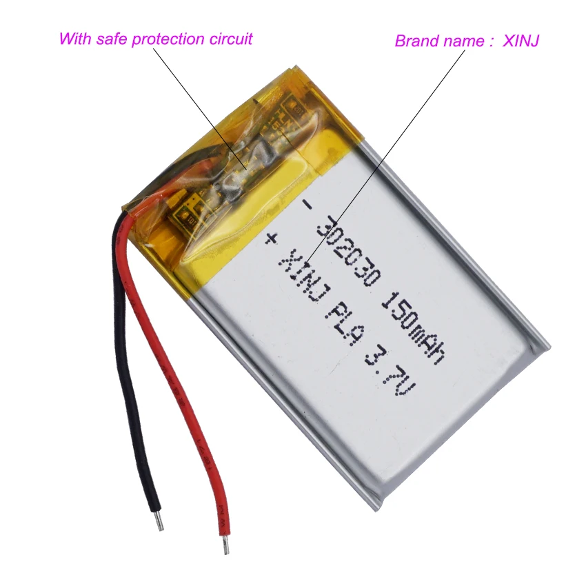Grosir 10 Buah Baterai Lithium-Ion Li Isi Ulang 3.7V 0,55Wh 150MAh 302030   Untuk Headphone Speaker Bluetooth GPS Sat Nav