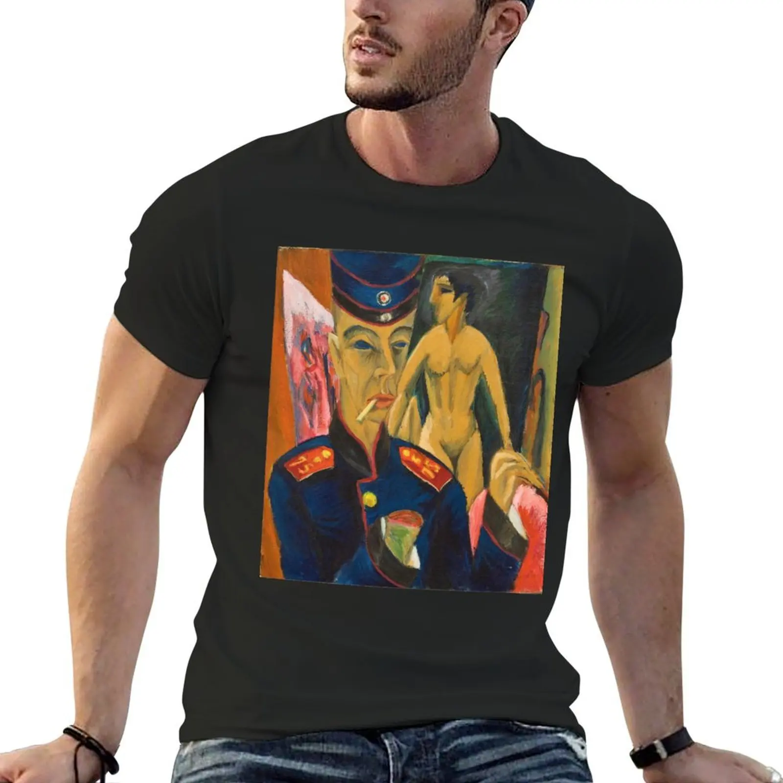 Ernst Ludwig Kirchner - Self-Portrait as a (1915) T-Shirt for a boy Short sleeve tee essential t shirt t shirts for men