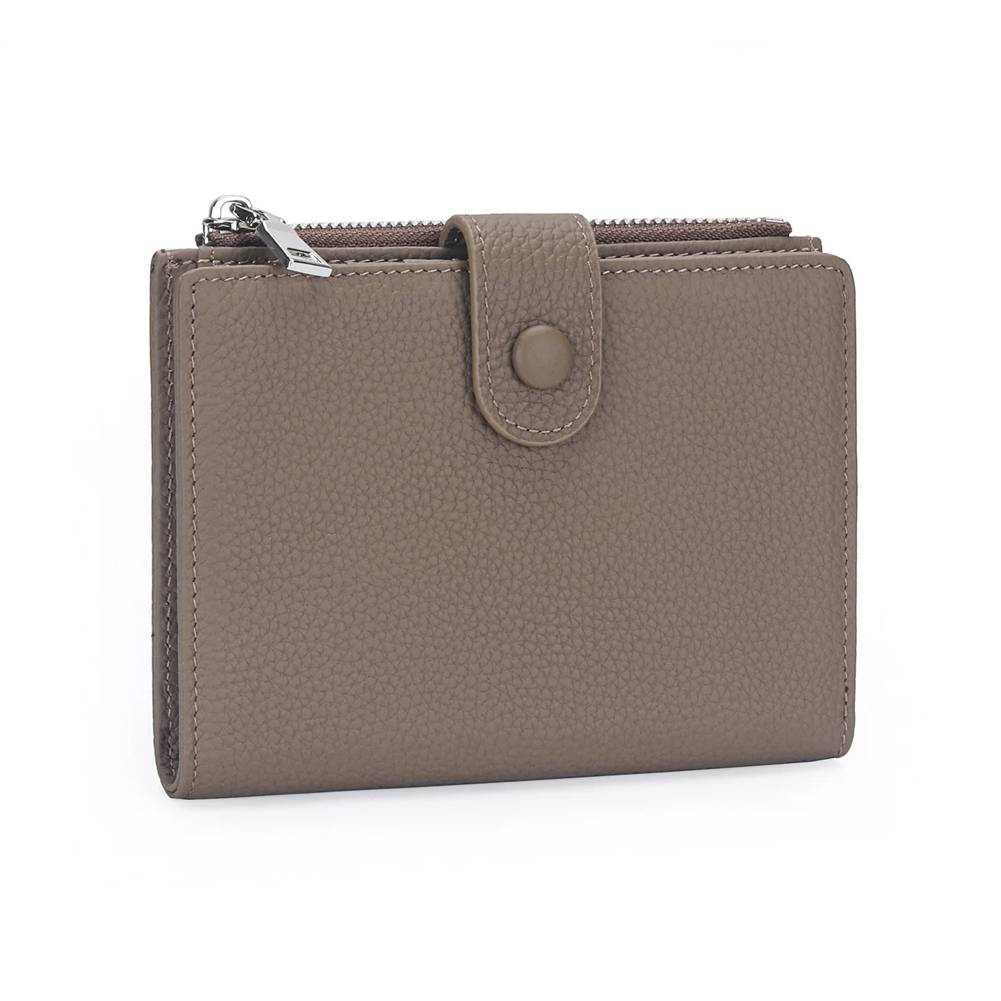 Multi‑functional Bifold Passport Wallet Snap Fastener Multi Card Slots Zipper Pocket Passport Wallets Ticket Folder for Travel