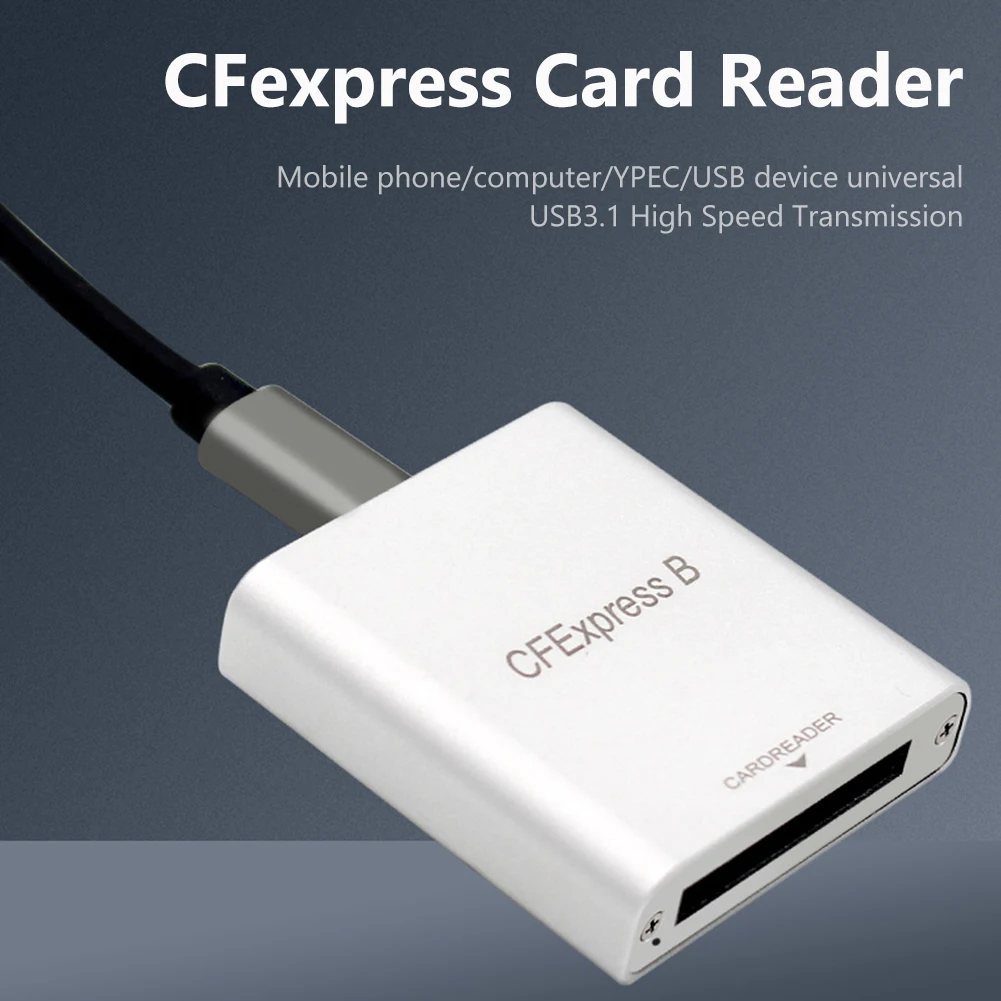 Portable Type C To CFexpress B Reader 10Gbps CFE B Memory Card Drive-Free for Laptop Computer Phone for MacBook iPad Chromebook