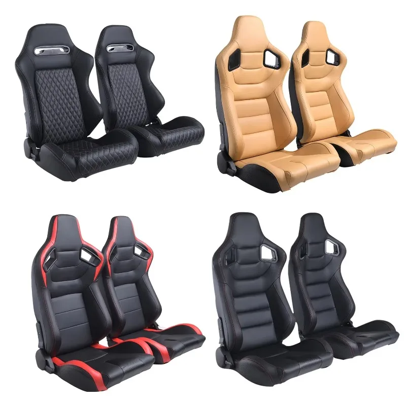 

Ergonomic Racing Seat Adjustable Waist Support Breathable Fabric Best Comfort Car Sports Seat
