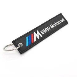 BMW keychain woven label nylon key tag black for m S 1000 RR R1250 motorcycle racing keyring accessories fashion gift Motorrad