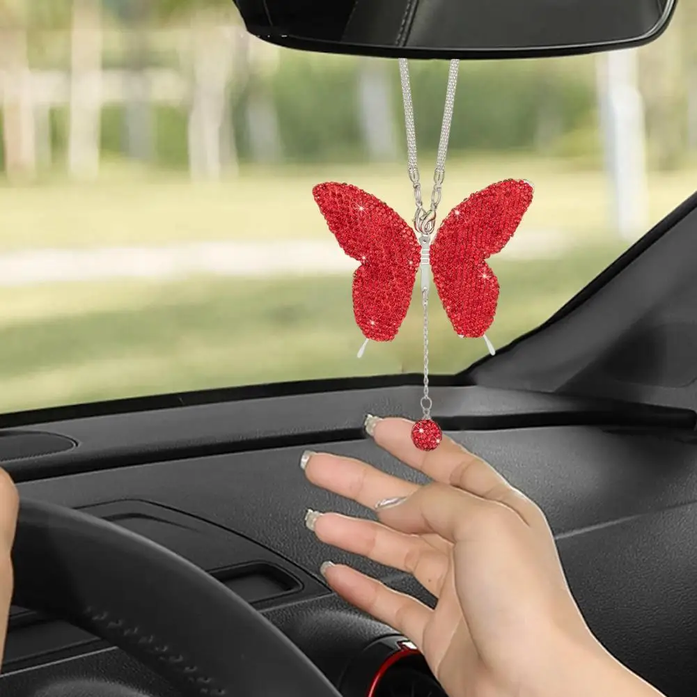 

Trendy Pendant for Car Rearview Mirror Decor Pendant for Car Rearview Mirror Elegant Faux Butterfly Pendant for Car for Women