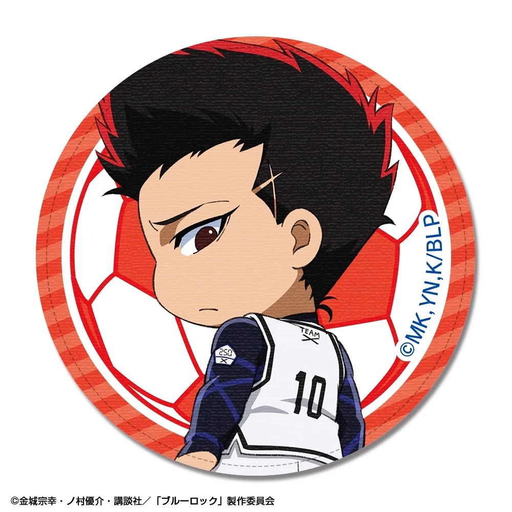 58 مللي متر أنيمي الأزرق قفل Bachira Meguru Gagamaru جين الإمامورا يوداي تأثيري حلي شارة دبوس SPTE صفيح بروش دعامة عيد الميلاد جيلف #6