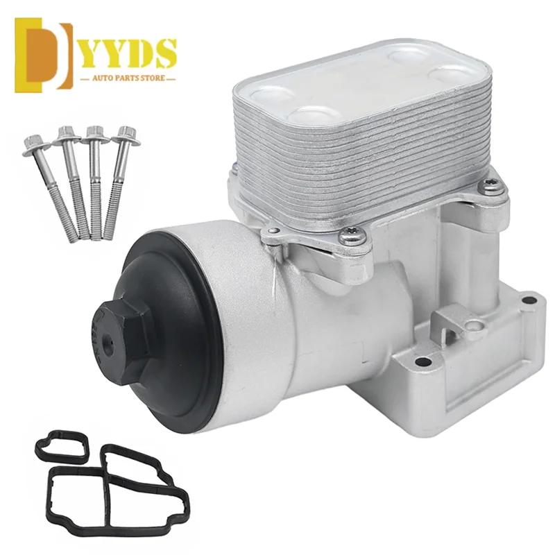 New Aluminum Oil Cooler Filter Housing Assembly w/Gasket 03L115389C For 2012-2014 Volkswagen VW Passat TDI SE SEL 2.0L Diesel