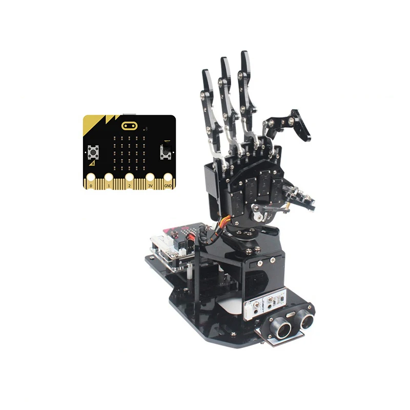 Micro:bit Mechanical Hand Bionic Mechanical 5 Dof Finger Humanoid Robot hand Education Kit for Python Programmable Robot Starter