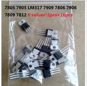 14 Values * 1pcs=14pcs Transistor Kit LM317 L7905CV L7906 L7908 L7909 L7912 L7915 L7805CV L7806 L7809 L7808 L7812CV L7815 L7824