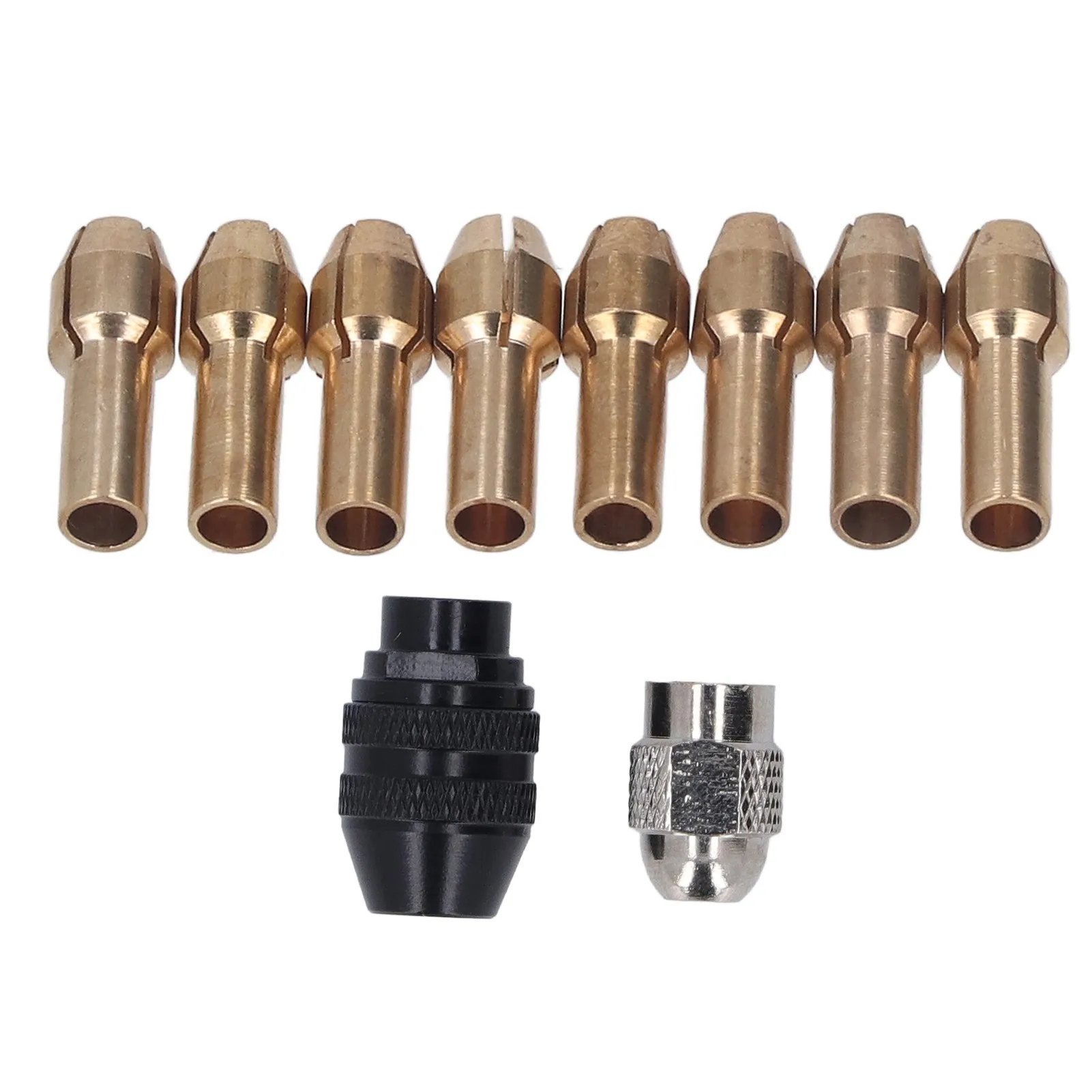 Drill Chuck Collet Set 1/32in To 1/8in Rotary Tool Keyless Chuck Adapter with 8 Sizes of Brass Collet and Nut for Dremel 3