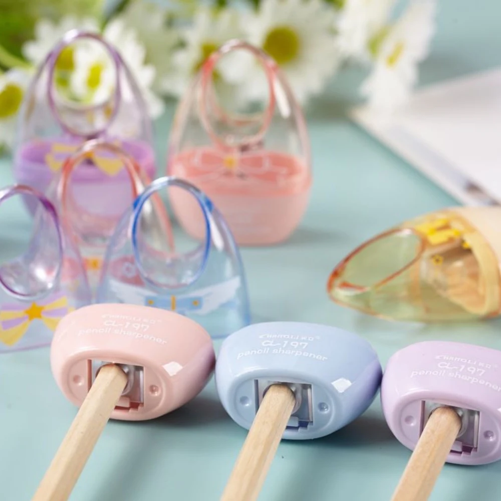 Pencil Sharpener Creative Cute Handbag Bag Manual Cartoon Student Stationery Prizes Gift