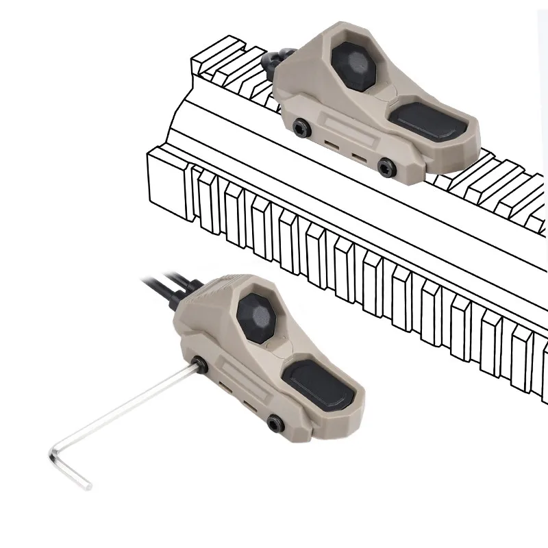 Tactical Airsoft AXON Dual Function Pressure Remote Button Switch 20mm Rail MLOK KEYMOD SF M300 M600 torcia Laser da caccia
