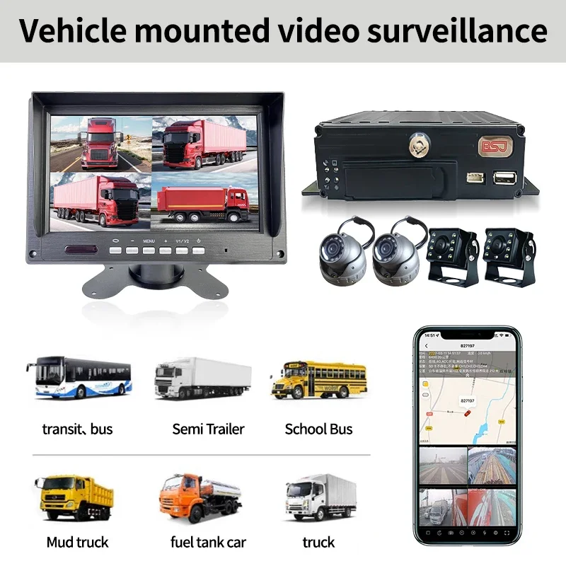 Dash Camera for Cars 4k Night Vision Reversing Radar Forklift Camera Fleet Management System