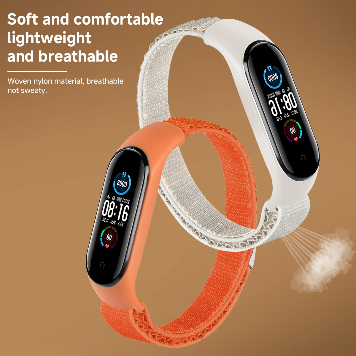 Alpine Loop Strap for Xiaomi Mi Band 8 Adjustable Elastic Breathable Soft Stretchy Wristband Compatible with Mi Band 8 NFC