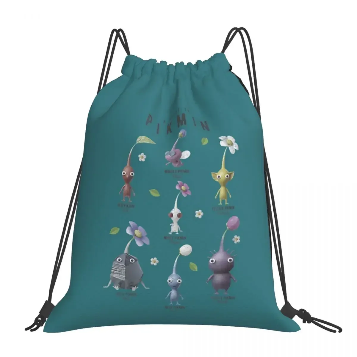 

Pikmin Backpacks Multi-function Portable Drawstring Bags Drawstring Bundle Pocket Storage Bag BookBag For Man Woman Students