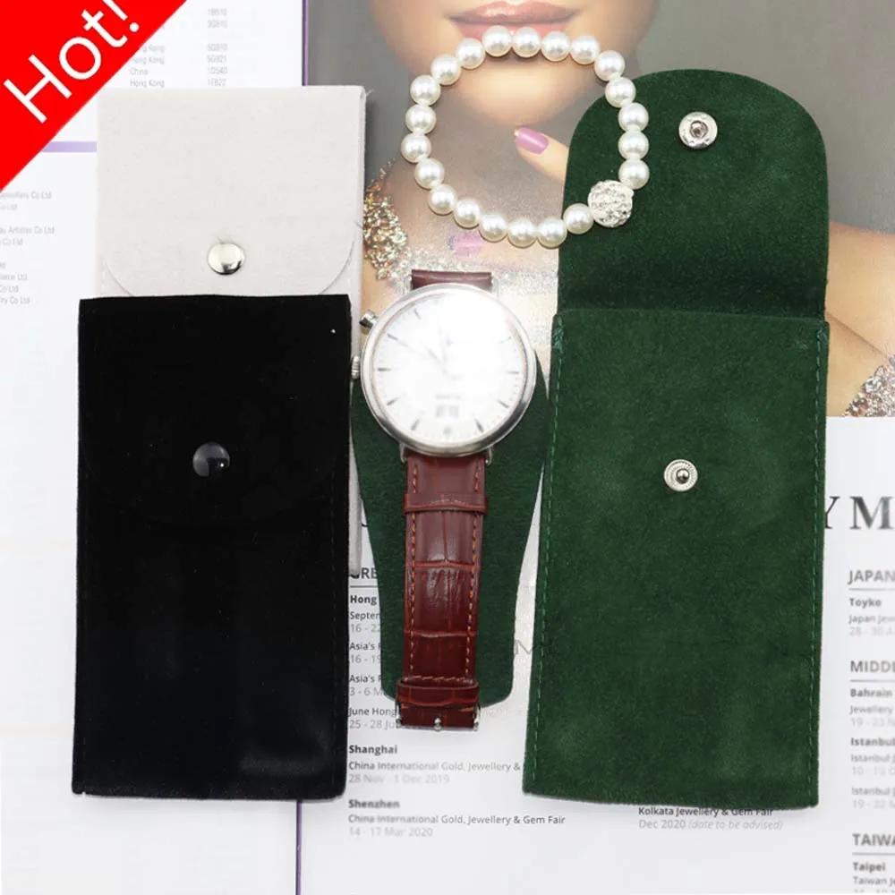 NEUE Tragbare Flanell Uhr Tasche Lagerung Tasche Einzelne Uhr Reise Veranstalter Display Beutel Geschenk Tasche Uhr Staub Schutz Fall