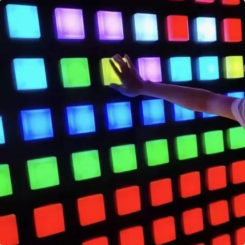 LED Interactive Netflix Wall Touch Wall Colour Changing Lights Punch Card Pixel Wall Mall Jigsaw Check-In Music Pat Lights