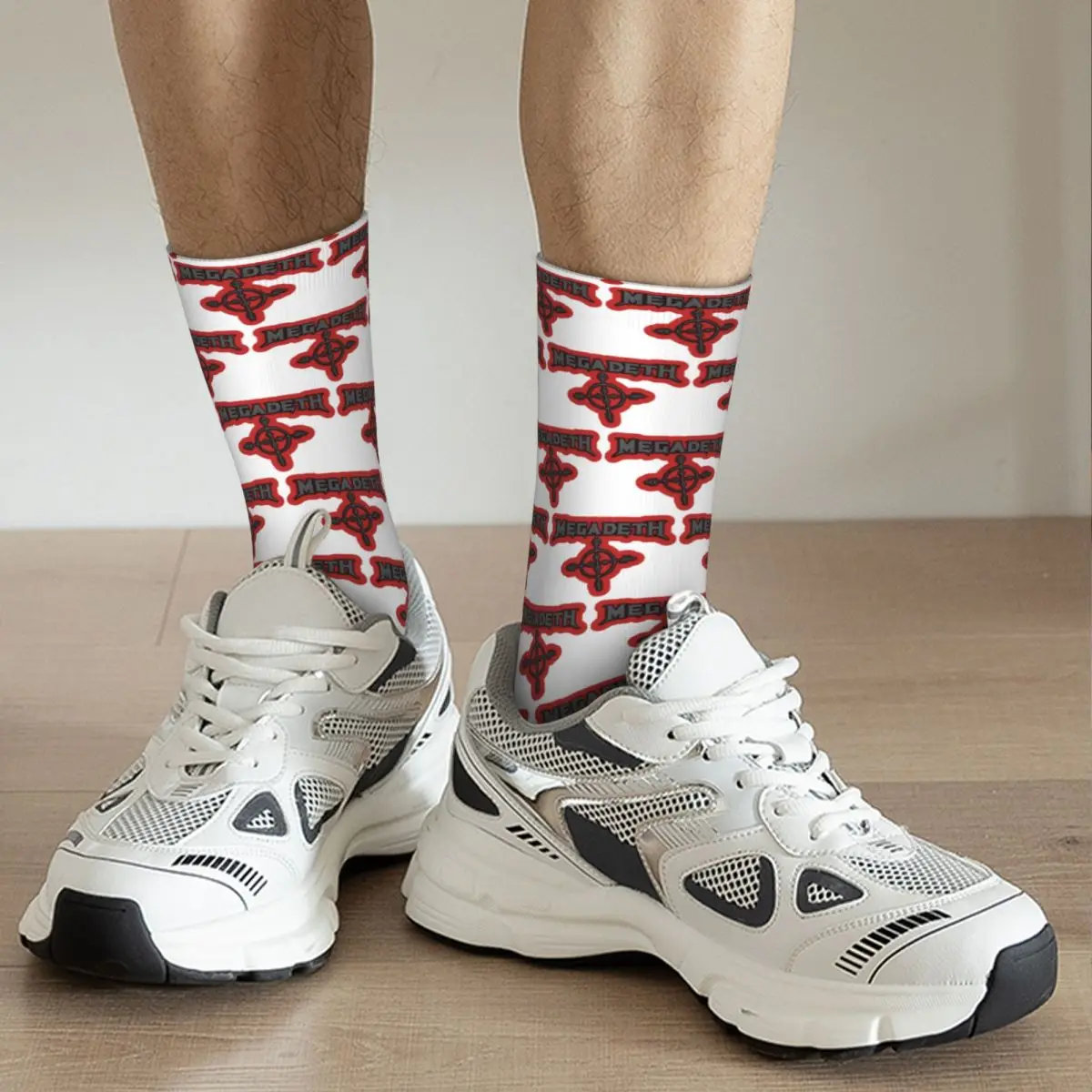 Megadeths Logo Socks Harajuku Sweat Absorbing Stockings All Season Long Socks for Man Woman Valentine's Day Gifts