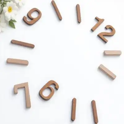

1 Set Wood Numerals Replacement Parts Diy Wall Kit Repairing Hanging Accessories Simple Durable Numbers For Wood Clock Numbers